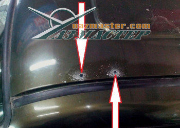 В крыше УАЗ-ПАТРИОТ аккуратно засверливаем 12 отверстий для крепления рейлингов.