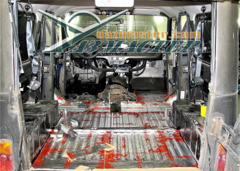 Шумоизоляция ВИБРОПЛАСТОМ пола кузова УАЗ ХАНТЕР