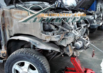 Замена передних крыльев и ремонт передка на  УАЗ ПАТРИОТ после аварии (1)